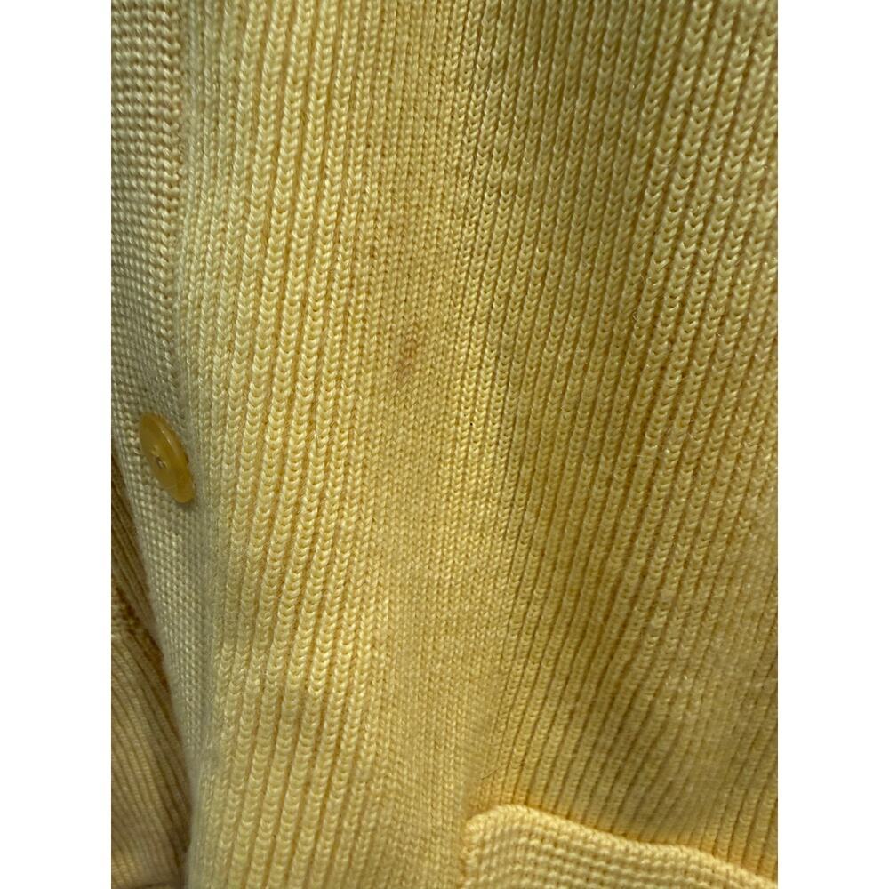 Vintage Yellow Cardigan Wool sweater Andreno Argenti - Picture 7 of 11